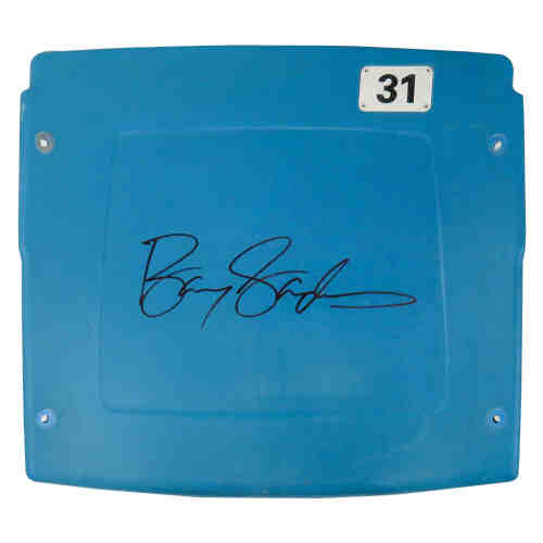 Barry Sanders Signed Detroit Silverdome Stadium Blue Seatback