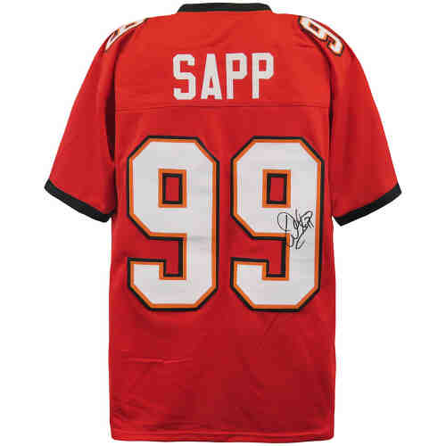 Warren Sapp Signed Red Custom Jersey