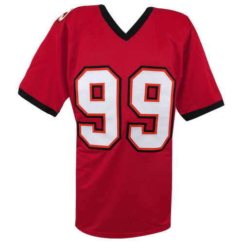 Warren Sapp Signed Red Custom Jersey - Image 2