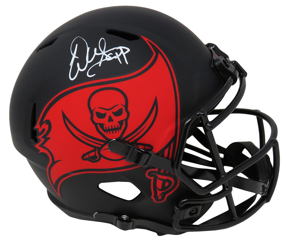 Warren Sapp Signed Tampa Bay Buccaneers Eclipse Black Matte Riddell Full Size Speed Replica Helmet