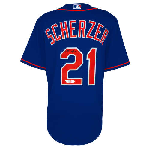 Max Scherzer Signed New York Mets Blue Nike Replica Baseball Jersey - (Fanatics)