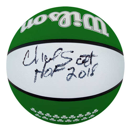 Charlie Scott Signed Boston Celtics Wilson The City Full Size Basketball w/HOF 2018