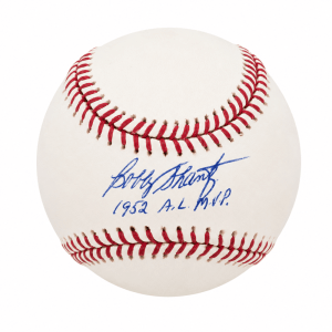 Bobby Shantz Signed Rawlings (Selig) MLB Baseball w/1952 AL MVP