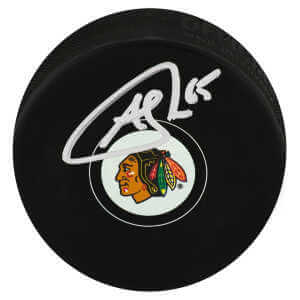Andrew Shaw Signed Blackhawks Logo Hockey Puck