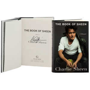 Charlie Sheen Signed The Book Of Sheen: A Memoir Hardcover Book
