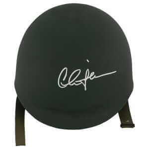 Charlie Sheen Signed Green Army Costume Helmet
