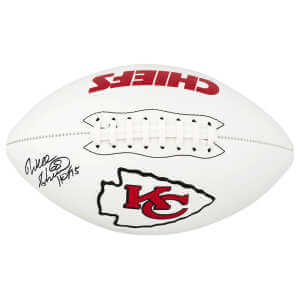 Will Shields Signed Kansas City Chiefs Franklin White Logo Football w/HOF'15