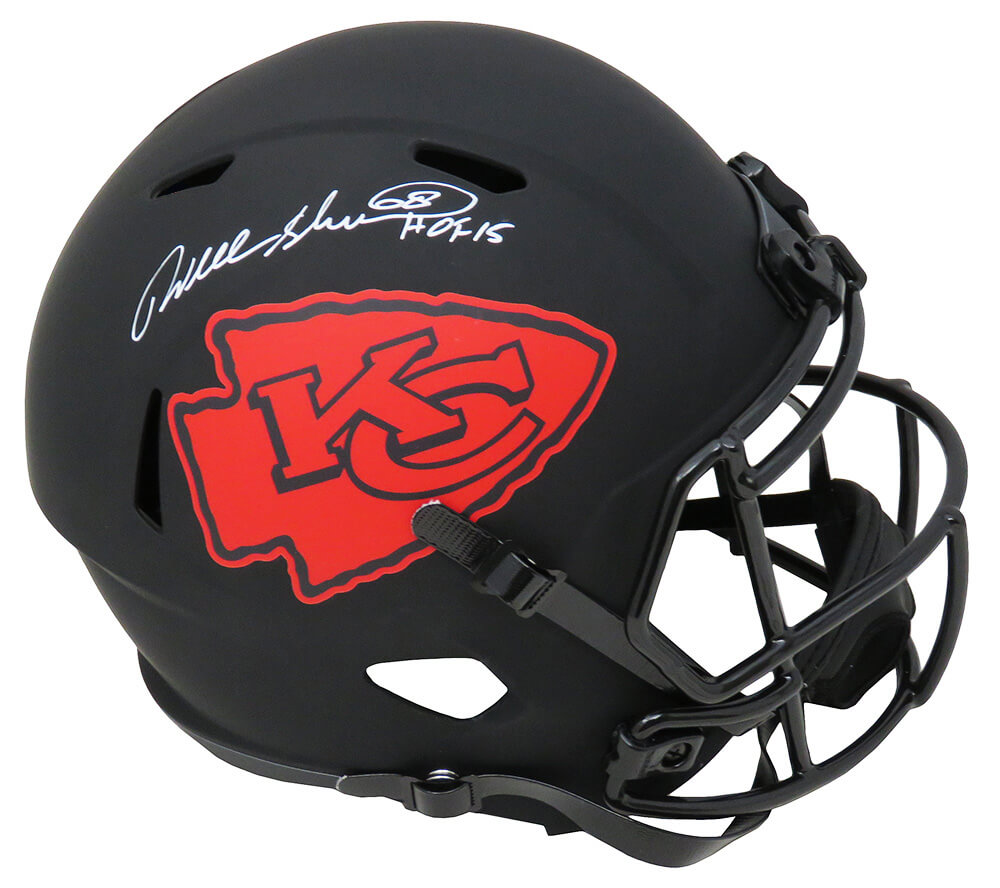 Will Shields Signed Kansas City Chiefs Eclipse Black Matte Riddell Full  Size Speed Replica Helmet w/HOF'15 – Schwartz Sports Memorabilia