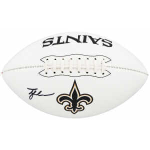 Tyler Shough Signed New Orleans Saints Logo Franklin White Panel Football - (Fanatics)
