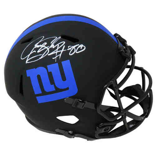 Jeremy Shockey Signed New York Giants Eclipse Black Matte Riddell Full Size Speed Replica Helmet