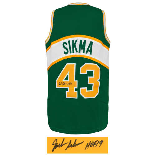 Jack Sikma Signed Green T/B Custom Basketball Jersey w/HOF'19 - Image 2