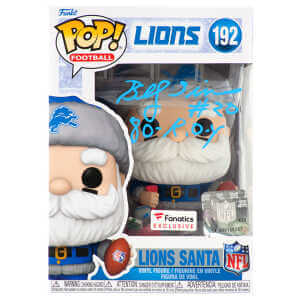 Billy Sims Signed Detroit Lions SANTA Funko Pop Doll #192 w/80 ROY