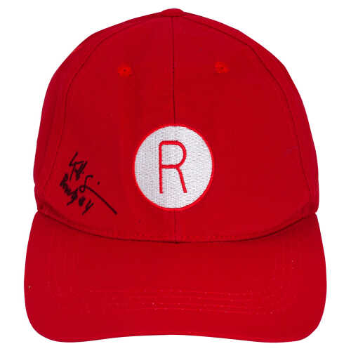 Kelli Simpkins Signed Rockford Peaches Red Costume Baseball Hat w/Beverly #4