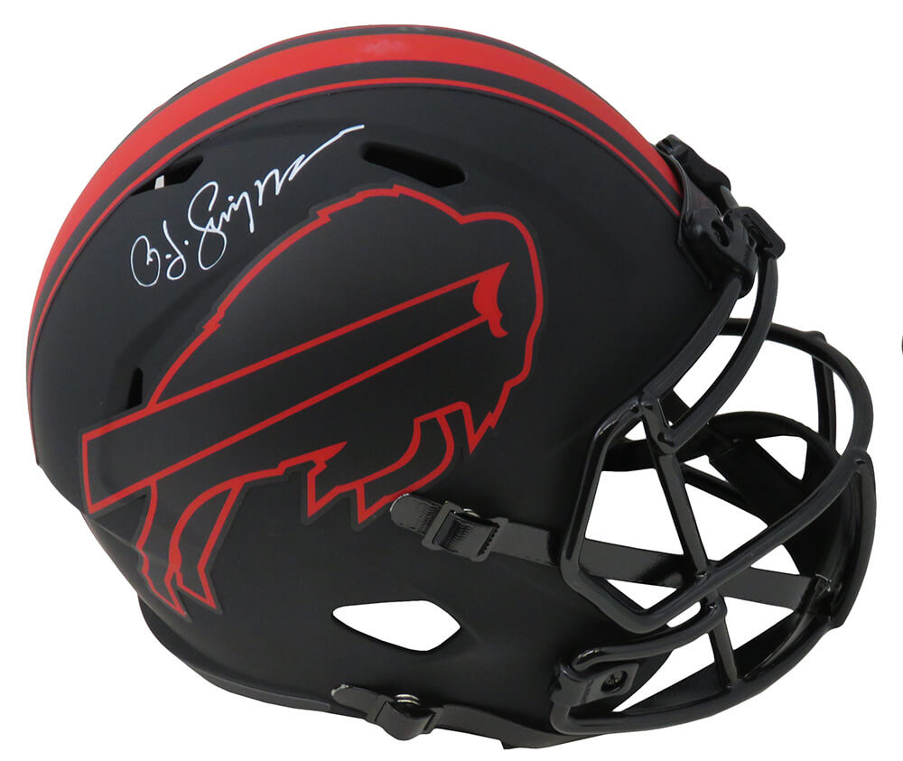 O.J. Simpson Signed Buffalo Bills Eclipse Riddell Full Size Speed Replica Helmet, Black Matte CH1934495