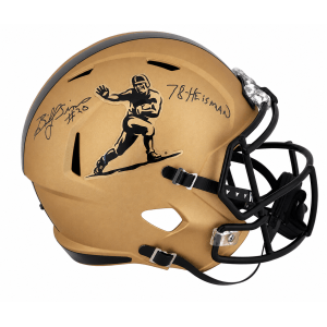 Billy SIms Signed Heisman Trophy Logo Gold Riddell Full Size Speed Replica Helmet w/78 Heisman