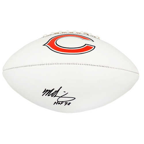 Mike Singletary Signed Chicago Bears Franklin White Logo Football w/HOF'98