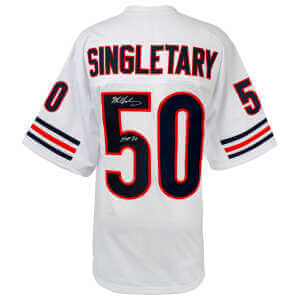 Mike Singletary Signed White Custom Football Jersey w/HOF'98
