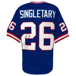 Devin Singletary Signed Blue Custom Football Jersey