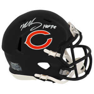 Mike Singletary Signed Chicago Bears Riddell Speed Mini Helmet w/HOF'98 - (In White)
