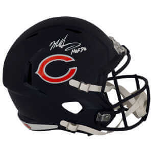 Mike Singletary Signed Chicago Bears Riddell Full Size Speed Replica Helmet w/HOF'98 - (In White)