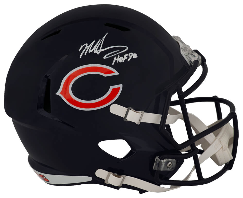Mike Singletary Signed Chicago Bears Riddell Full Size Speed Replica Helmet w/HOF'98 - (In White)
