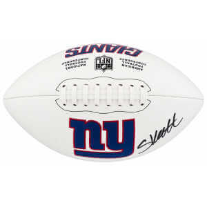 Cam Skattebo Signed New York Giants Logo Wilson White Panel Football - (Fanatics)