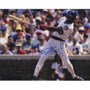 Dwight Smith Signed Cubs Action 8x10 Photo