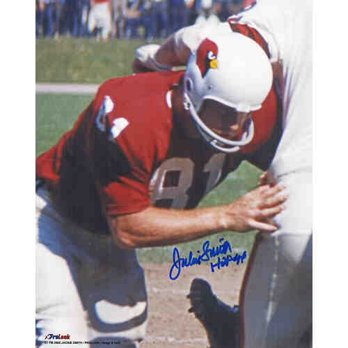 Jackie Smith Signed Cardinals Action 8x10 Photo w/HOF'94