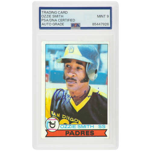 Ozzie Smith Signed 1979 Topps Rookie Baseball Card #116 - (PSA/DNA / Auto Grade 9)