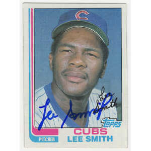 Lee Smith Signed Chicago Cubs 1982 Topps Rookie Baseball Card #452