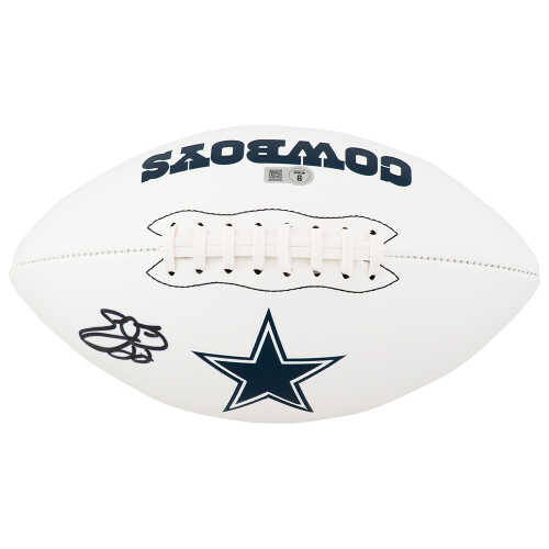 Emmitt Smith Signed Dallas Cowboys Franklin White Logo Football - (Beckett)