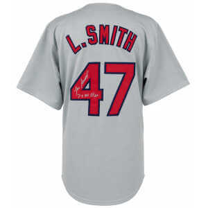 Lee Smith Signed Gray Custom Baseball Jersey w/7x All Star