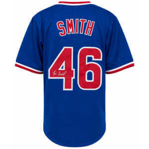 Lee Smith Signed Blue Custom Baseball Jersey