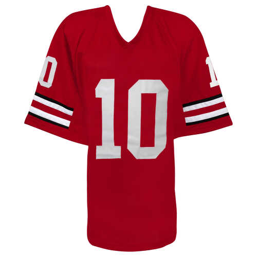 Troy Smith Signed Red Custom College Football Jersey w/Heisman'06 - Image 3