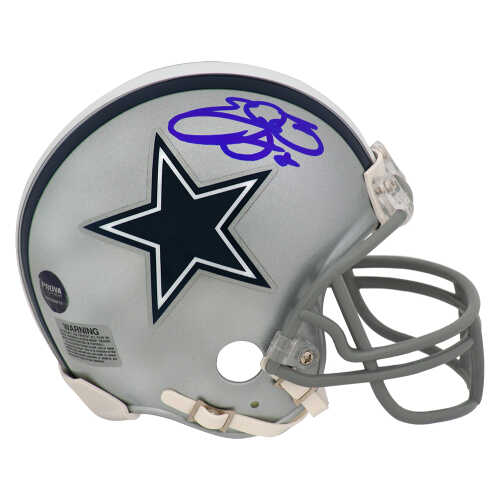 Emmitt Smith Signed Cowboys Riddell Replica Mini Helmet