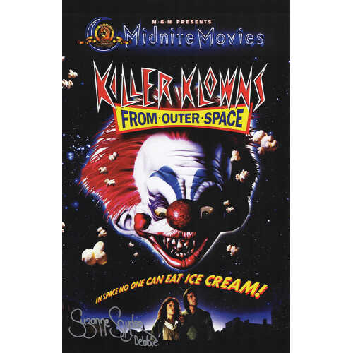 Suzanne Snyder Signed Killer Klowns From Outer Space 11x17 Movie Poster w/Debbie