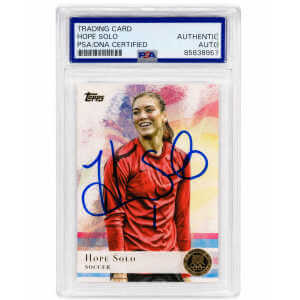 Hope Solo Signed 2012 Topps US Olympic Gold Card #50 - (PSA Encapsulated)