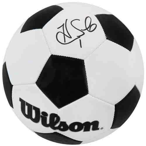 Hope Solo Signed Wilson Black & White Size 5 Soccer Ball