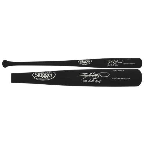 Sammy Sosa Signed Louisville Slugger Pro Stock Black Baseball Bat w/3x 60 HR's - Image 2