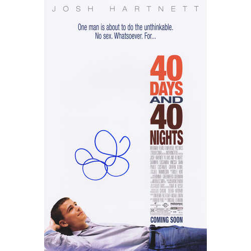 Shannyn Sossamon Signed 40 Days And 40 Nights 11x17 Movie Poster