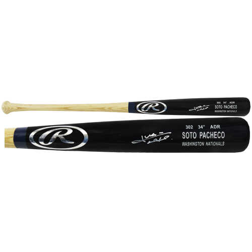 Juan Soto Signed Rawlings Black Game Model Washington Nationals Baseball Bat - (Beckett) - Image 2