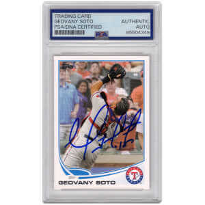 Geovany Soto Signed Texas Rangers Baseball Trading Card (Various) - (PSA Encapsulated)
