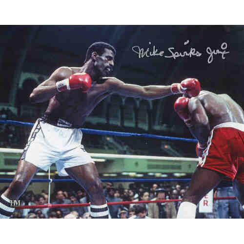 Michael Spinks Signed Boxing Punching Action 8x10 Photo w/Jinx