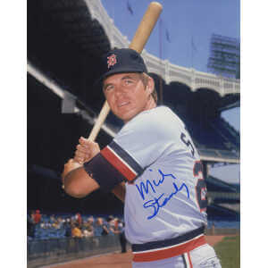 Mickey Stanley Signed Detroit Tigers Holding Bat Pose 8x10 Photo