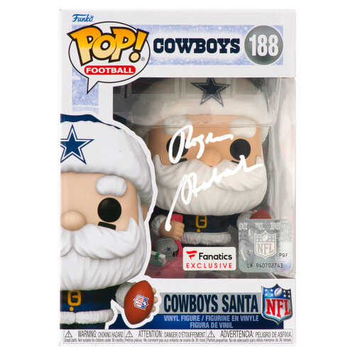 Roger Staubach Signed Dallas Cowboys  SANTA Funko Pop Doll #188