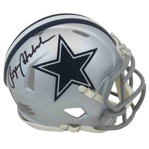 Roger Staubach Signed Cowboys Riddell Speed Mini Helmet