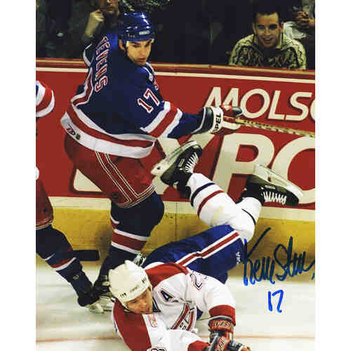 Kevin Stevens Signed NY Rangers Action 8x10 Photo