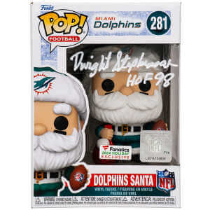 Dwight Stephenson Signed Miami Dolphins SANTA Funko Pop Doll #281 w/HOF'98 - (In White)