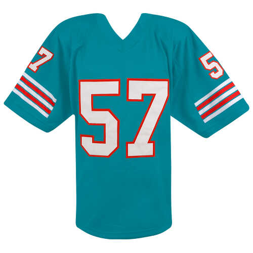 Dwight Stephenson Signed Teal Throwback Custom Football Jersey w/HOF'98 - Image 2