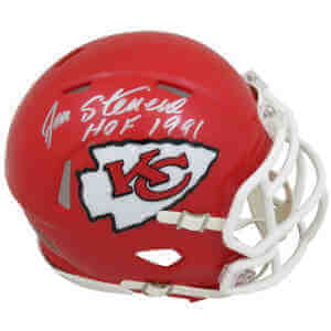 Jan Stenerud Signed Kansas City Chiefs Riddell Speed Mini Helmet w/HOF 1991